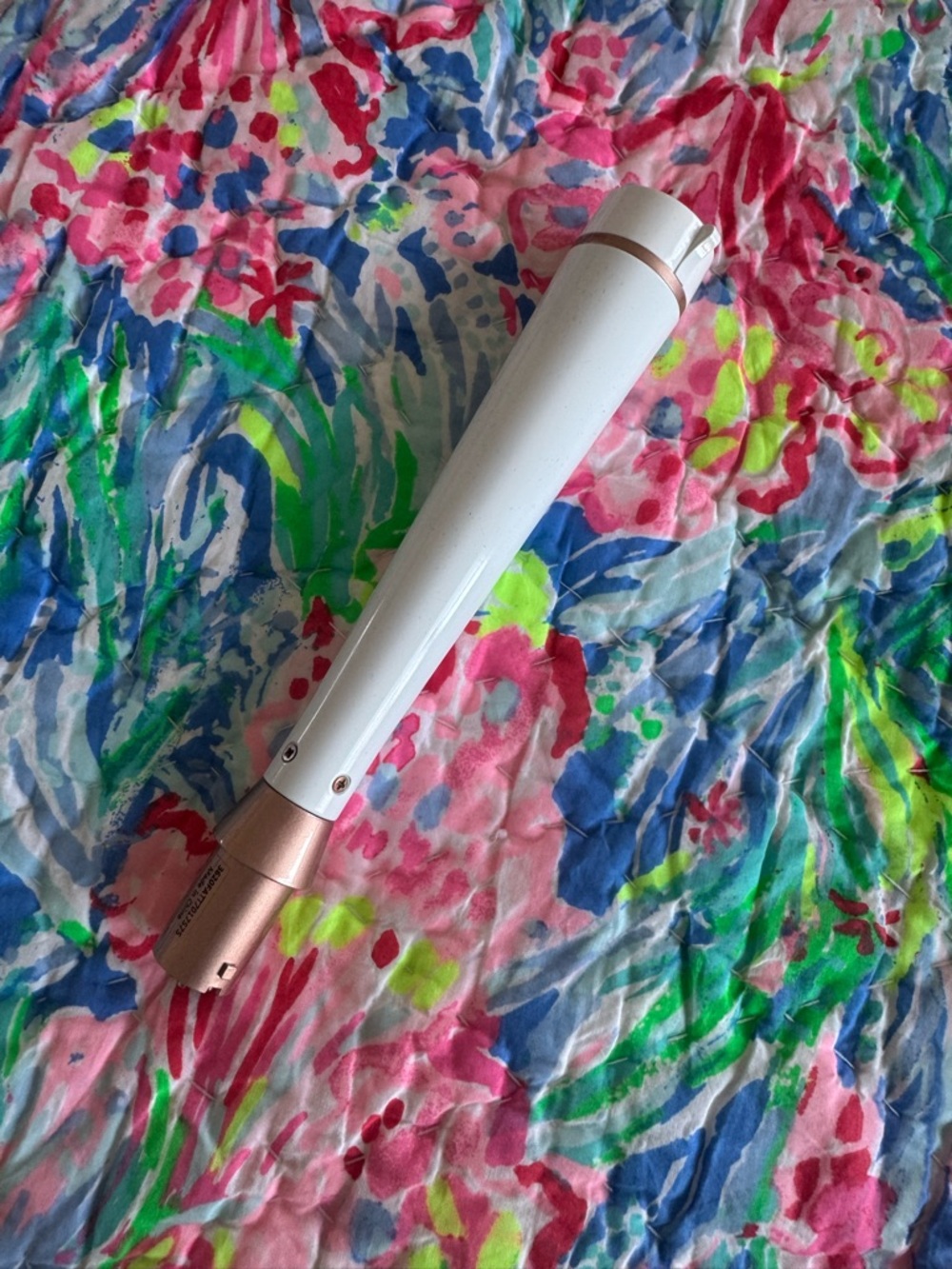 T3 White and Rose Gold Curling Wand